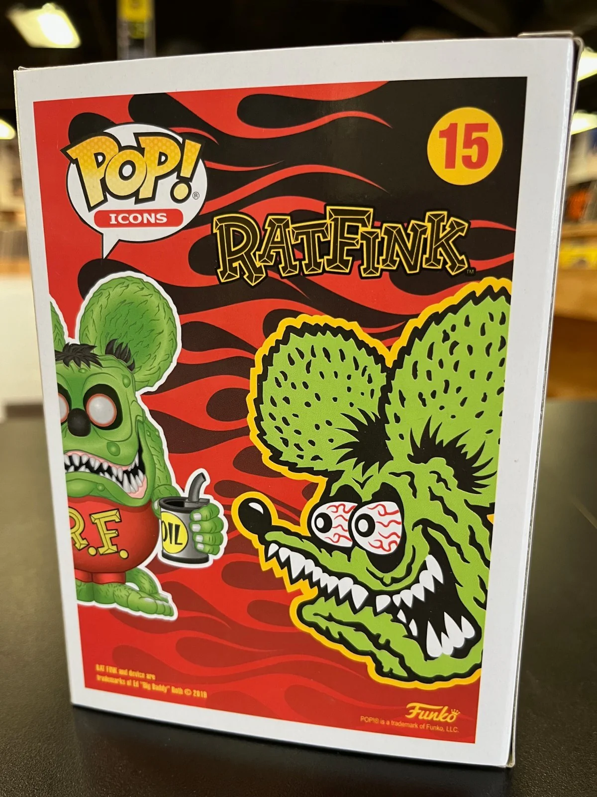 Funko Pop!: Rat Fink - Ratfink (Green Chrome) - San Diego Comic Con (Sdcctt) #15 - Image 4