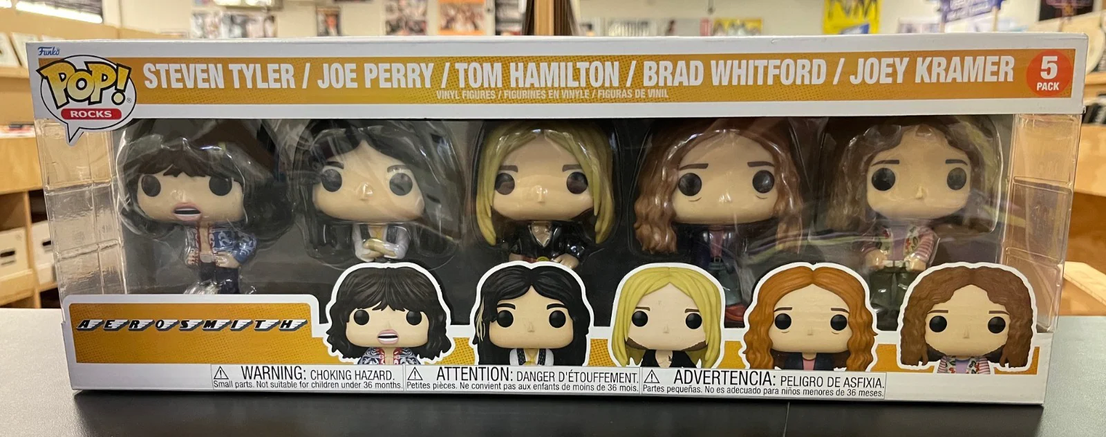 Funko Pop! Steven Tyler / Joe Perry / Tom Hamilton / Brad Whitford / Joey Kramer