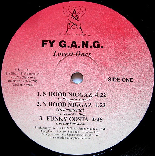 FY G.A.N.G. - Locest Ones (12") (Very Good Plus (VG+)) (Generic)