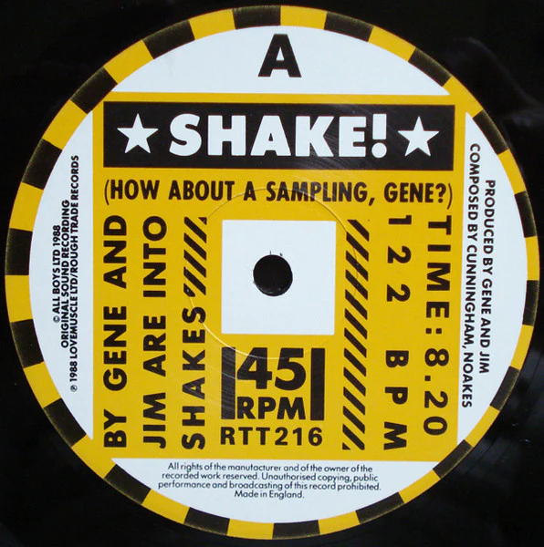 Gene And Jim Are Into Shakes - Shake! (The Condemned House Remix) (12") (Very Good Plus (VG+)) (Very Good Plus (VG+)) - Image 2