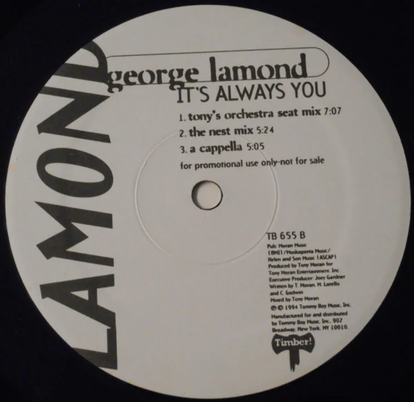 George Lamond - It's Always You (12", Promo) (Very Good Plus (VG+)) (Very Good Plus (VG+)) - Image 4
