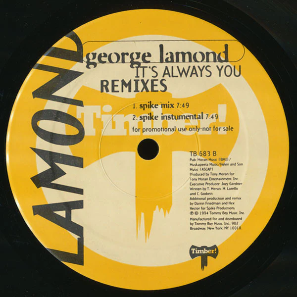 George LaMond - It's Always You (Remixes) (12", Promo) (Very Good Plus (VG+)) (Very Good Plus (VG+)) - Image 2