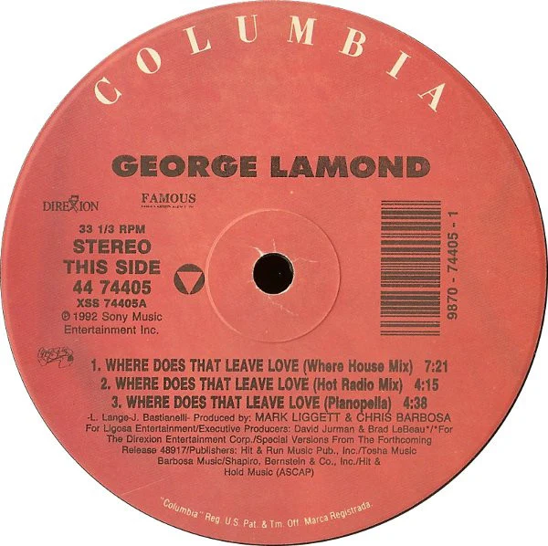 George LaMond - Where Does That Leave Love (12") (Very Good Plus (VG+)) (Very Good Plus (VG+)) - Image 3