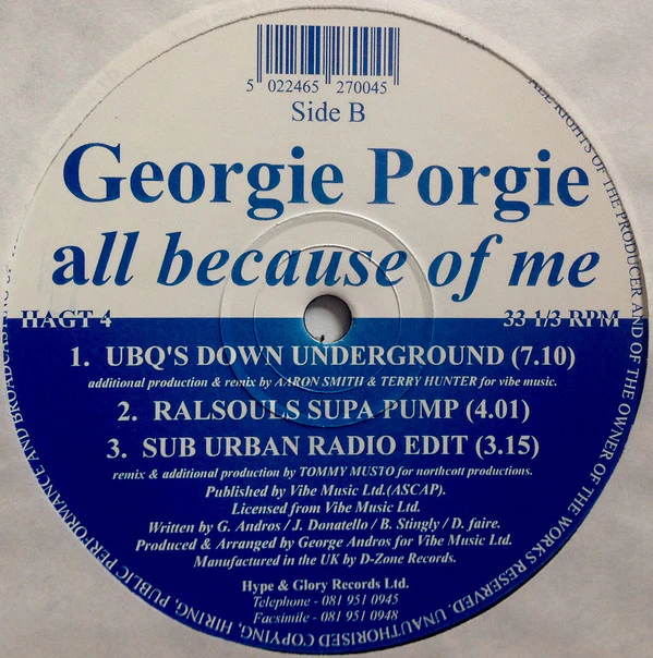 Georgie Porgie - All Because Of Me (2x12") (Very Good Plus (VG+)) (Very Good Plus (VG+)) - Image 3