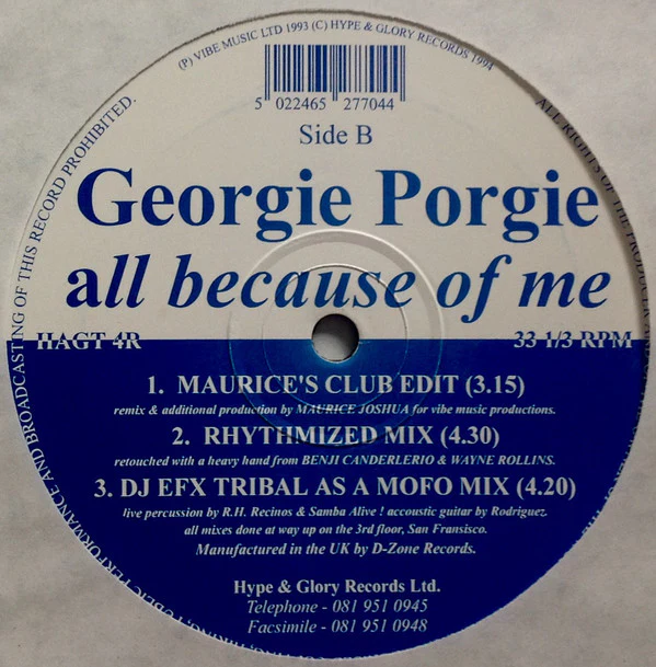 Georgie Porgie - All Because Of Me (2x12") (Very Good Plus (VG+)) (Very Good Plus (VG+)) - Image 5