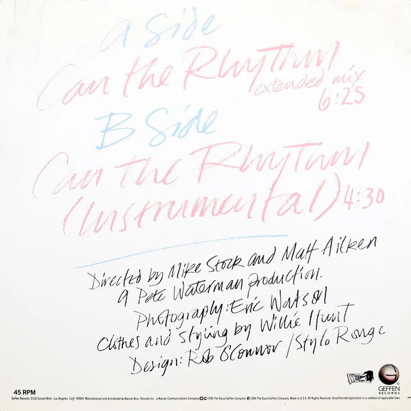 Girltalk - Can The Rhythm (12", Maxi) (Very Good Plus (VG+)) - Image 3