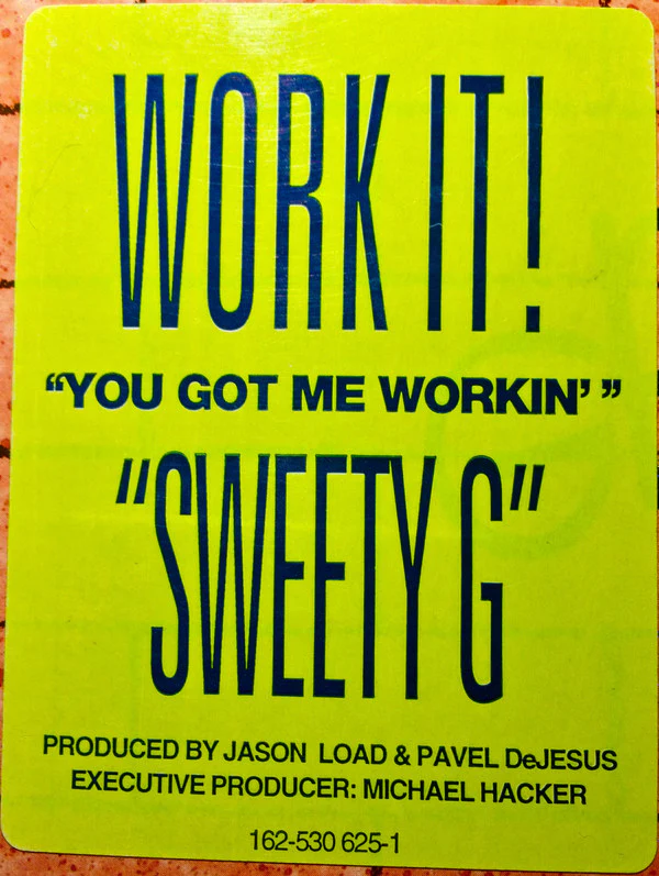 Glenn "Sweety G" Toby - You Got Me Workin' (12", Promo) (Very Good Plus (VG+)) (Very Good Plus (VG+)) - Image 3