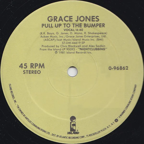 Grace Jones - Pull Up To The Bumper / Nipple To The Bottle (12") (Very Good Plus (VG+))