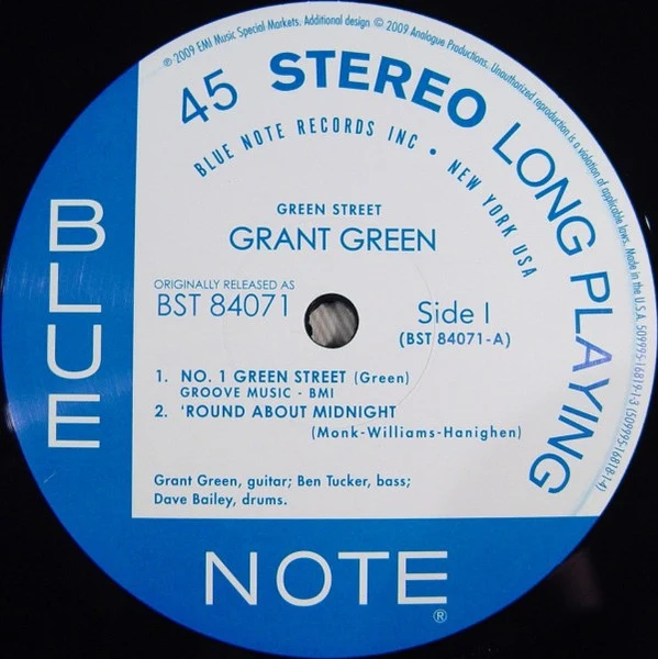 Grant Green - Green Street (2x12", Album, Ltd, Num, RE, RM, 180) (Very Good Plus (VG+)) (Very Good Plus (VG+)) - Image 3