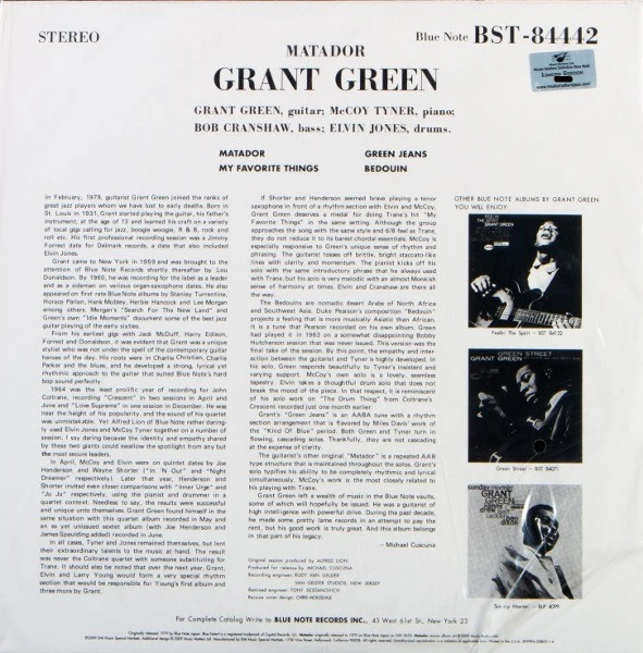 Grant Green - Matador (2x12", Album, Ltd, Num, RE) (Near Mint (NM or M-)) (Very Good Plus (VG+)) - Image 4