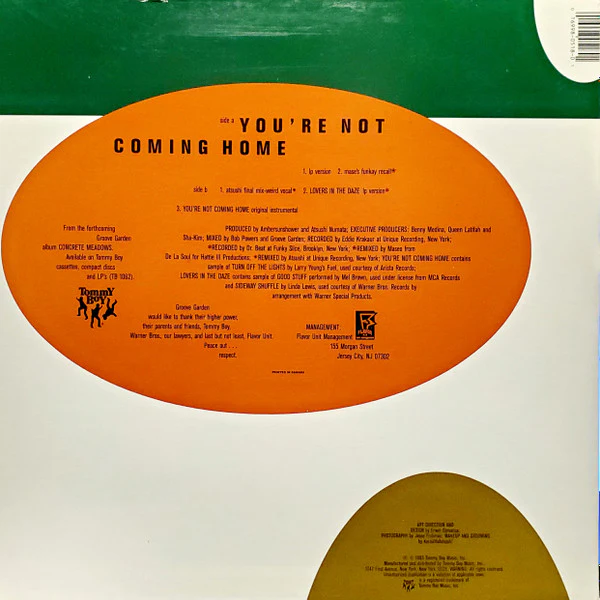 Groove Garden - You're Not Coming Home (12", Promo) (Very Good Plus (VG+)) (Very Good Plus (VG+)) - Image 2