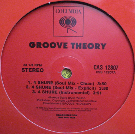 Groove Theory - 4 Shure (12", Promo) (Very Good Plus (VG+))
