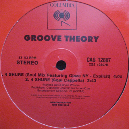 Groove Theory - 4 Shure (12", Promo) (Very Good Plus (VG+)) - Image 2