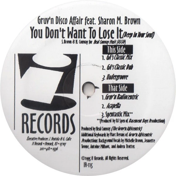 Gruv'n Disco Affair Featuring Sharon M. Brown* - You Don't Want To Lose It (Deep In Your Soul) (12") (Very Good Plus (VG+)) (Generic)