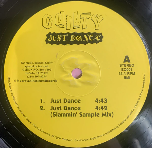 Guilty - Just Dance / Why Are You So Broke? (12", Single) (Near Mint (NM or M-)) (Very Good Plus (VG+))