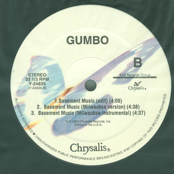 Gumbo - Basement Music (12") (Very Good Plus (VG+)) (Very Good Plus (VG+)) - Image 3