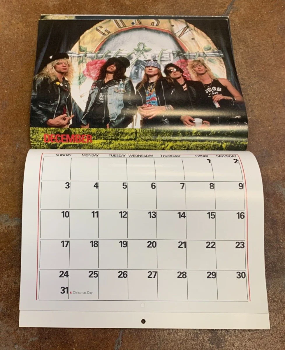 Guns n Roses 1989 Calendar - Image 13