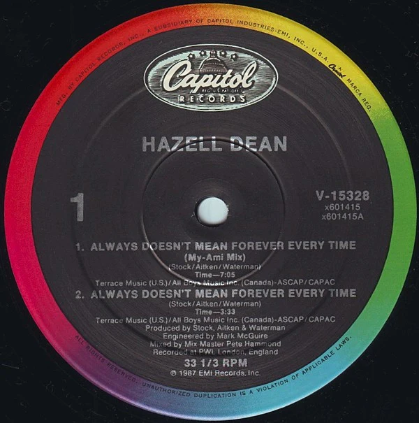 Hazell Dean - Always Doesn't Mean Forever Every Time (12") (Very Good Plus (VG+)) - Image 3