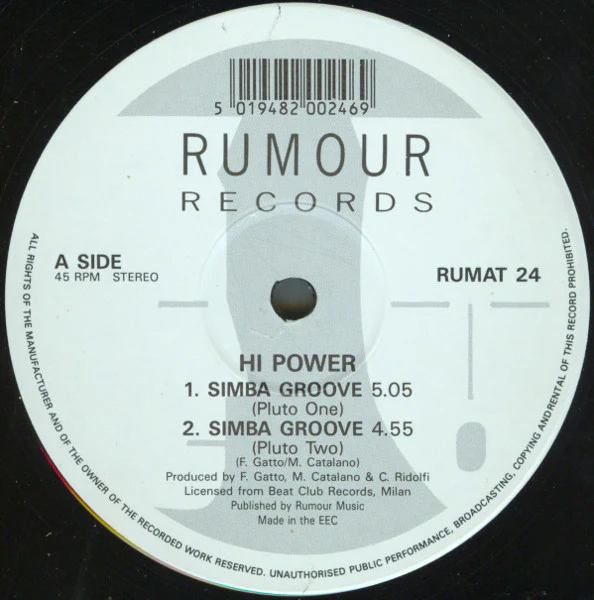 Hi Power - Simba Groove / Cult Of Snap (12") (Very Good (VG)) (Very Good Plus (VG+)) - Image 3