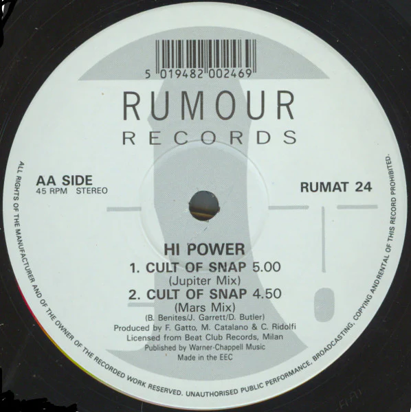 Hi Power - Simba Groove / Cult Of Snap (12") (Very Good (VG)) (Very Good Plus (VG+)) - Image 4