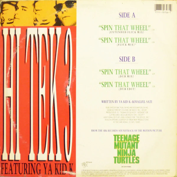 Hi Tek 3 Featuring Ya Kid K - Spin That Wheel (Turtles Get Real!) (12") (Very Good Plus (VG+)) - Image 2