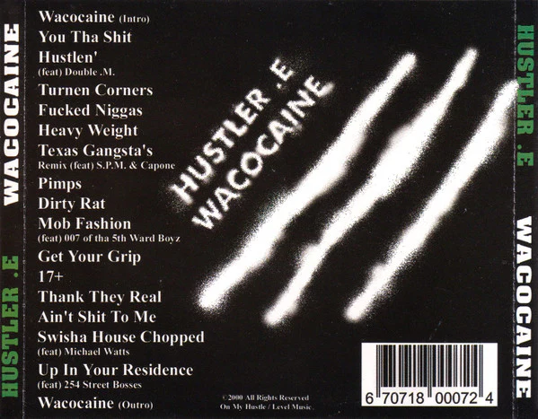 Hustler E - Wacocaine (CD, Album) (Very Good Plus (VG+)) - Image 2