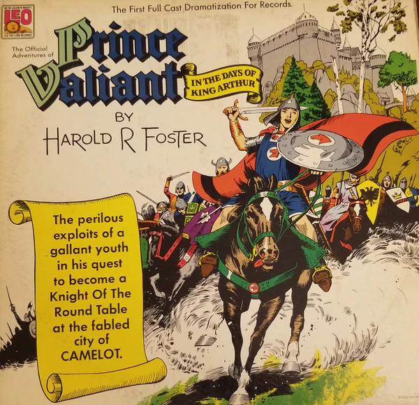 Jackson Beck, Peter Fernandez , Brett Morrison, Bryna Raeburn, Bob Dryden, Audree Rae, Boris Aplon - The Official Adventures of Prince Valiant in the Days of King Arthur (LP, Album) (Very Good Plus (VG+))