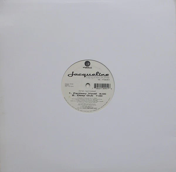 Jacqueline - Appreciate (The Remixes) (12") (Very Good Plus (VG+)) - Image 2