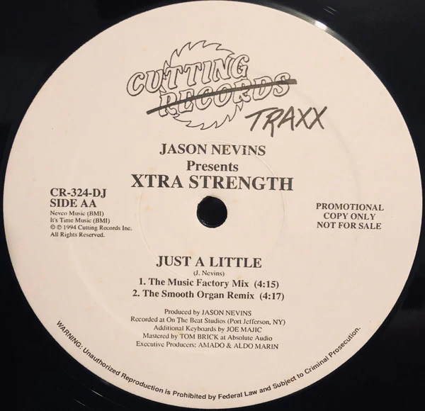 Jason Nevins Presents Xtra Strength - You Are My All / Just A Little (12", Promo) (Very Good Plus (VG+)) (Very Good Plus (VG+)) - Image 2