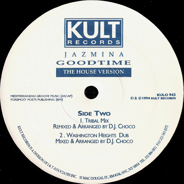 Jazmina - Goodtime (The House Version) (12") (Very Good Plus (VG+)) - Image 2