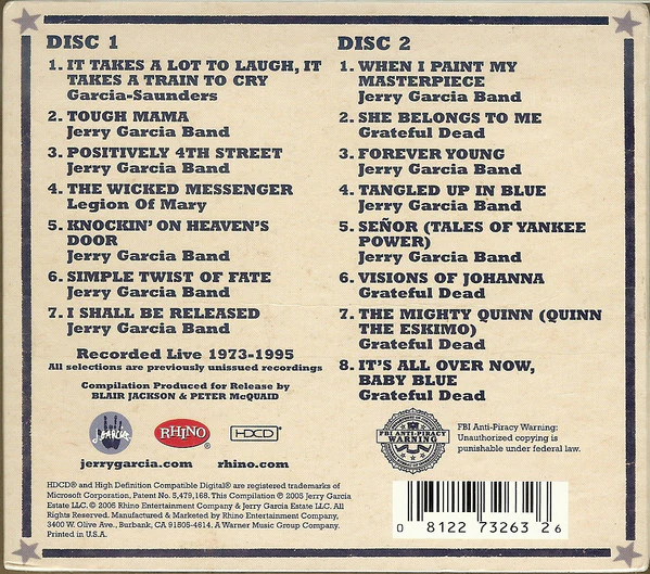 Jerry Garcia - Garcia Plays Dylan (3xHDCD, Album, Ltd) (Very Good Plus (VG+)) - Image 2