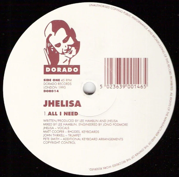 Jhelisa - All I Need (12") (Near Mint (NM or M-)) (Near Mint (NM or M-))