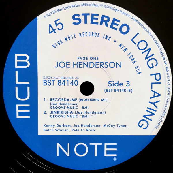 Joe Henderson - Page One (2x12", Album, Ltd, RE) (Near Mint (NM or M-)) (Near Mint (NM or M-)) - Image 5