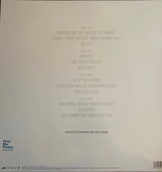 John Mayer - Continuum (2xLP, Album, Club, RE, Tur) (Very Good Plus (VG+)) (Very Good Plus (VG+)) - Image 2