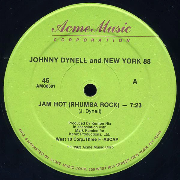 Johnny Dynell And New York 88 - Jam Hot (12") (Very Good Plus (VG+)) - Image 3