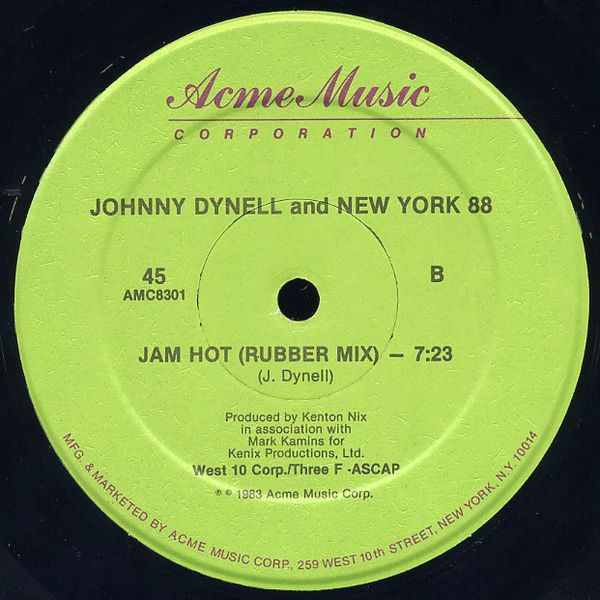 Johnny Dynell And New York 88 - Jam Hot (12") (Very Good Plus (VG+)) - Image 4