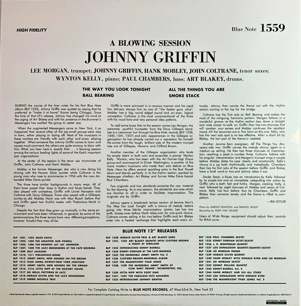 Johnny Griffin - Johnny Griffin, Vol. 2 (LP, Album, Mono, Ltd, RE, RM, SRX) (Very Good Plus (VG+)) (Very Good Plus (VG+)) - Image 4
