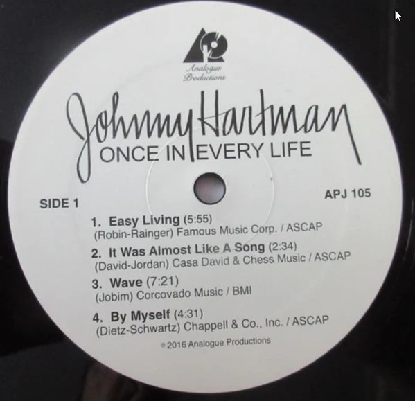 Johnny Hartman - Once In Every Life (LP, Album, RE, RM) (Very Good Plus (VG+)) (Very Good Plus (VG+)) - Image 3