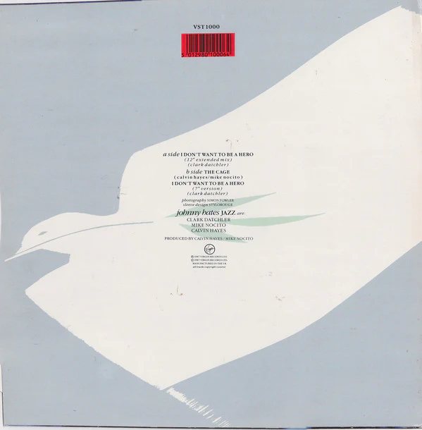 Johnny Hates Jazz - I Don't Want To Be A Hero (12", Single) (Very Good Plus (VG+)) (Very Good Plus (VG+)) - Image 2