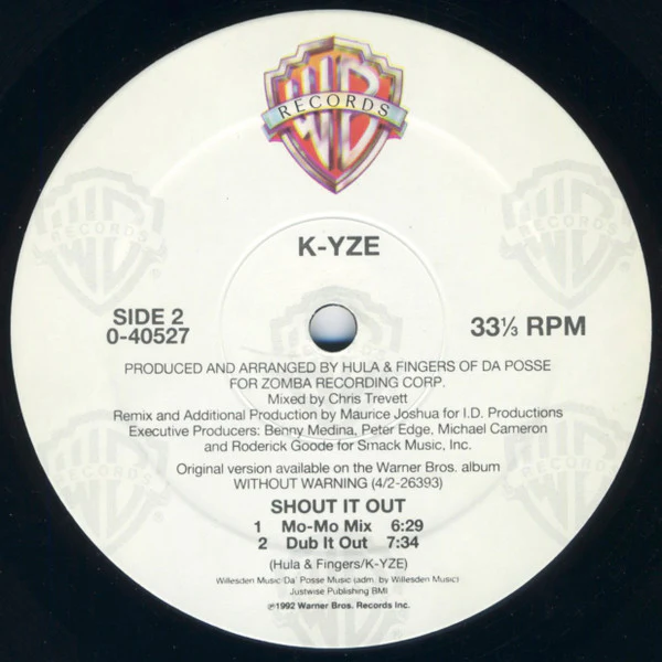 K-Yze - Shout It Out (12") (Very Good Plus (VG+)) (Generic) - Image 4