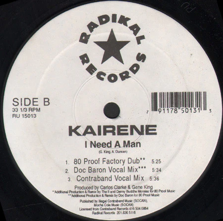 Kairene - I Need A Man (12", Promo) (Very Good Plus (VG+))