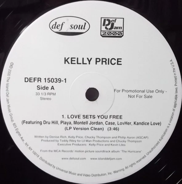 Kelly Price - Love Sets You Free (12", Promo) (Very Good Plus (VG+)) - Image 2