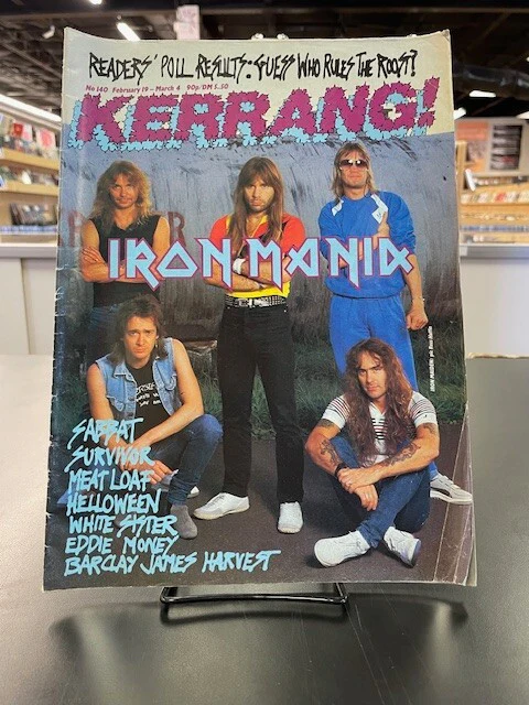 Kerrang! March 4, 1986 - Vintage UK Music Magazine #140 - Iron Maiden, Meat Loaf