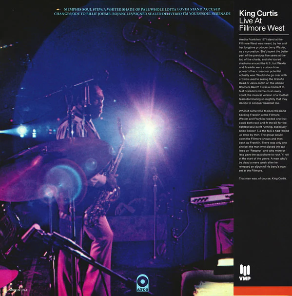 King Curtis - Live At Fillmore West (LP, Album, Club, RE, RM, 180) (Very Good Plus (VG+)) (Very Good Plus (VG+)) - Image 3