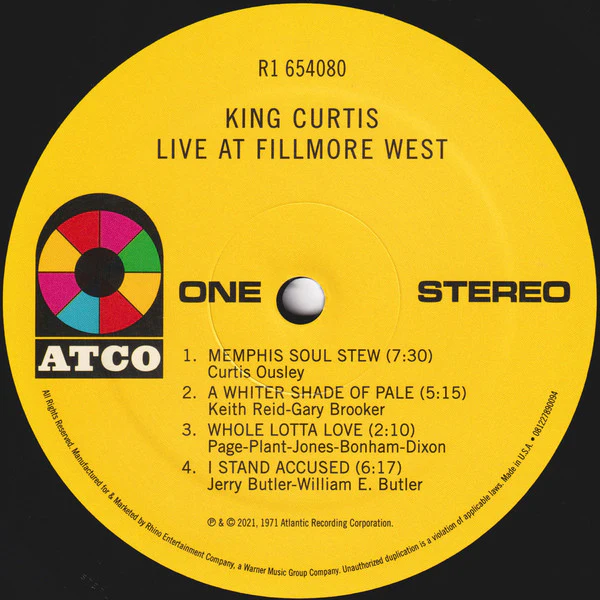 King Curtis - Live At Fillmore West (LP, Album, Club, RE, RM, 180) (Very Good Plus (VG+)) (Very Good Plus (VG+)) - Image 4