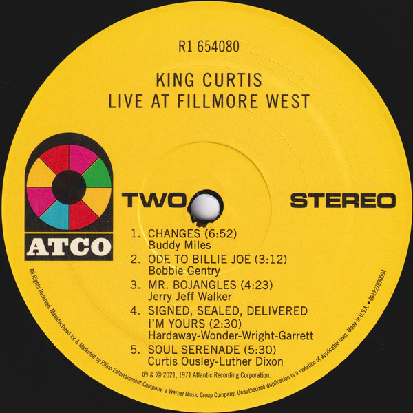 King Curtis - Live At Fillmore West (LP, Album, Club, RE, RM, 180) (Very Good Plus (VG+)) (Very Good Plus (VG+)) - Image 5