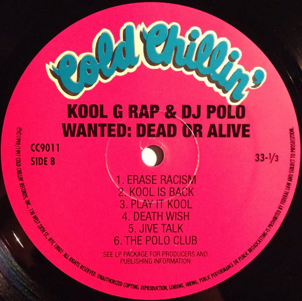 Kool G Rap & DJ Polo* - Wanted: Dead Or Alive (LP, Album, RE) (Very Good Plus (VG+)) (Very Good Plus (VG+)) - Image 4