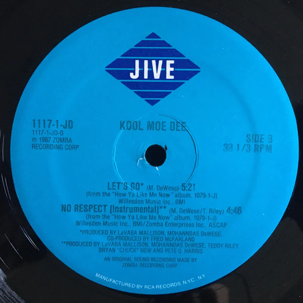 Kool Moe Dee - No Respect (12") (Very Good (VG)) - Image 3