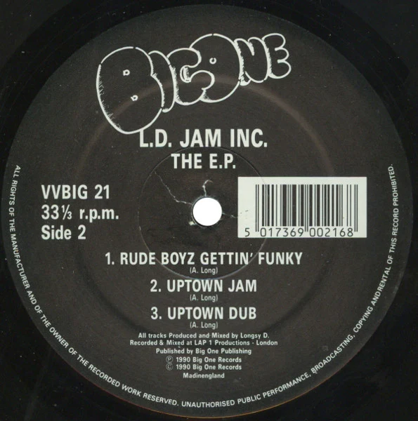 L. D. Jam INC. - The E.P. (12", EP, Ltd) (Very Good Plus (VG+)) (Very Good Plus (VG+)) - Image 4