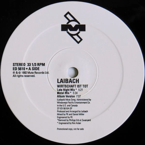 Laibach - Wirtschaft Ist Tot (12", Promo) (Very Good Plus (VG+)) - Image 3